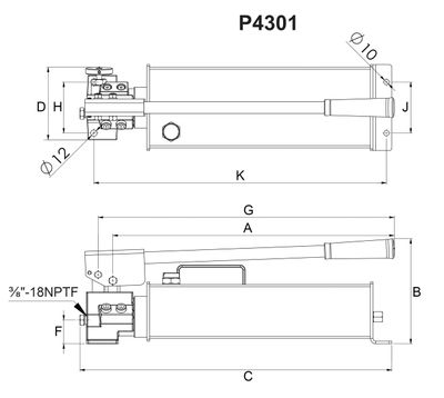 BVA hydraulpump manuell 4100 cm³ 2-STEGS, enkelverkande