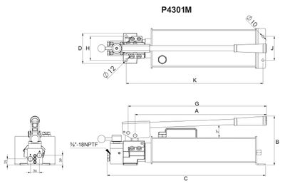BVA hydraulpump manuell 4100 cm³ 2-STEGS, dubbelverkande