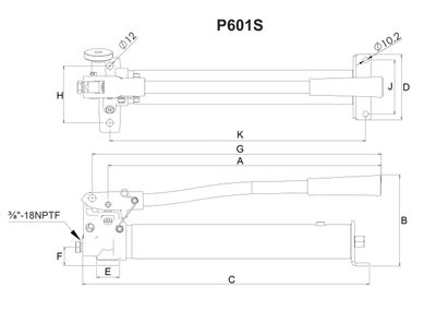BVA hydraulpump manuell 600 cm³ 1-STEGS, enkelverkande