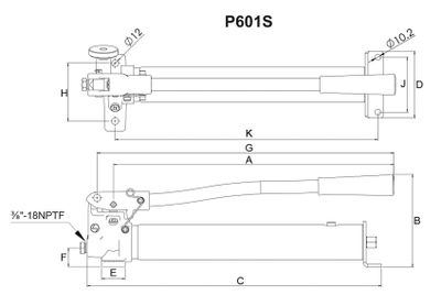 BVA hydraulpump manuell 600 cm³ 1-STEGS, enkelverkande