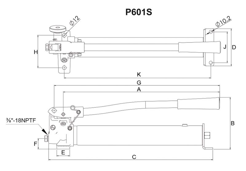 BVA hydraulpump manuell 600 cm³ 1-STEGS, enkelverkande