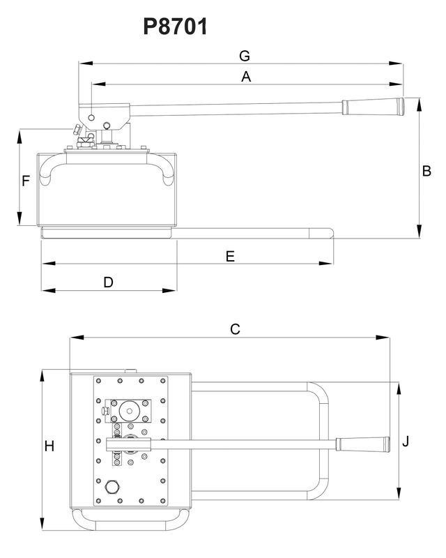 BVA hydraulpump manuell 7800 cm³ 2-STEGS, enkelverkande