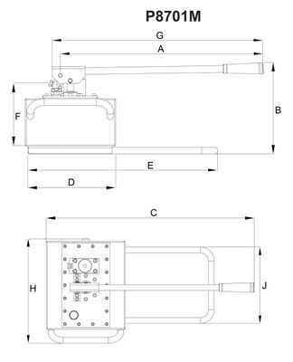 BVA hydraulpump manuell 7800 cm³ 2-STEGS, dubbelverkande