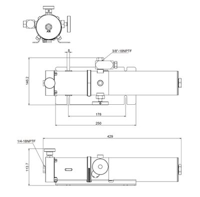BVA hydraulpump luftdriv. 600 cm³ enkelverkande