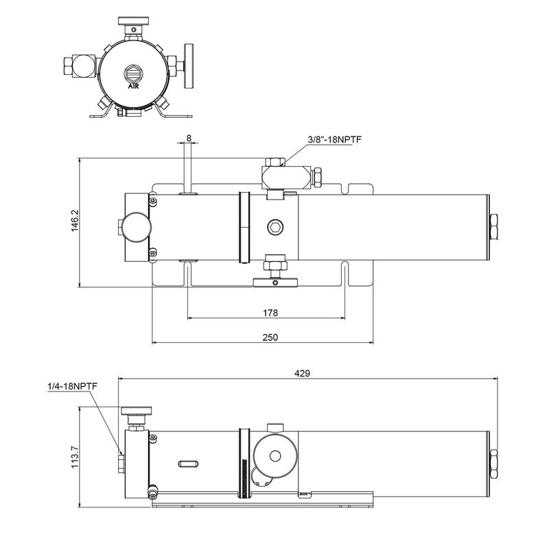 BVA hydraulpump luftdriv. 600 cm³ enkelverkande