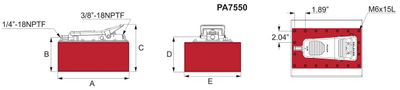 BVA hydraulpump luftdriv. 7550 cm³ enkelverkande fjärrkontroll