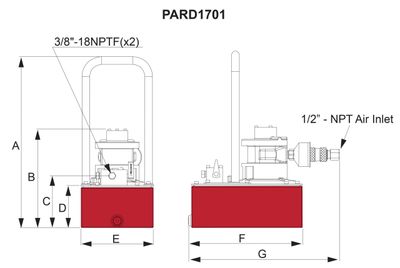 BVA hydraulpump luftdriv. 3800 cm³ enkelverkande