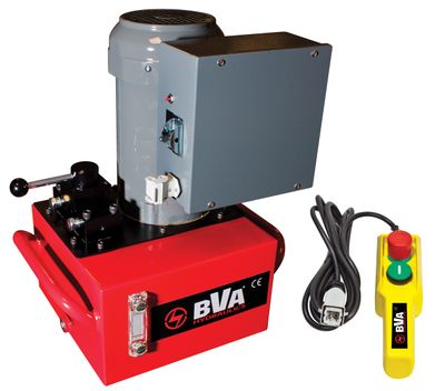 BVA hydraulpump elektrisk 0,5 hk 3,8 L, 3-VÄGS, 3-POS. fjärrkon