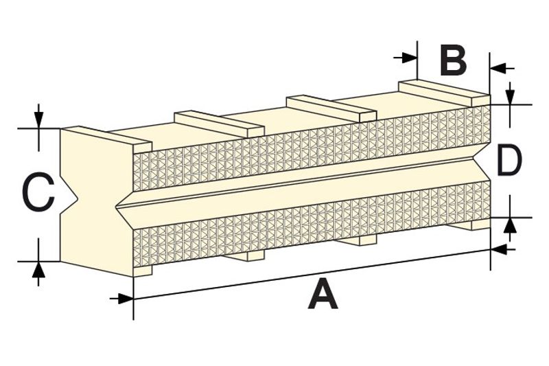 BVA stabiliseringsblock gult 610x152x178 mm