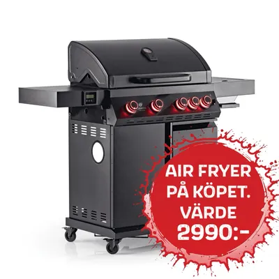 Landmann Cool Black MaxX 4.1 Gasolgrill 4-Brännare Svart