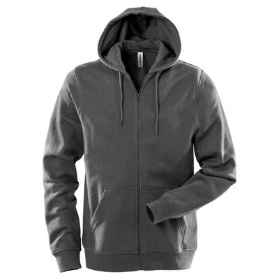 Fristads 1736 SWB Sweatshirtjacka med Huva Mörkgrå L