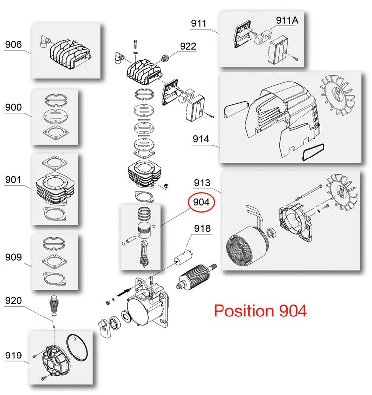FIAC kolv cylindersats Attack 241, GM245
