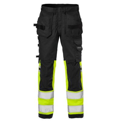 Fristads 2614 Plus Hantverkarbyxa Stretch 2614 Klass 1 Gul/Svart C46