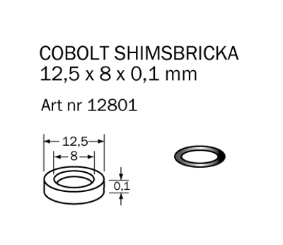 Cobolt Shims-bricka 12,5x8x0,1 mm