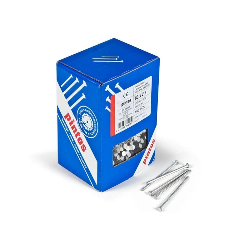 Pintos Varmförzinkad räfflad trådspik 60x2,3 mm 500 st
