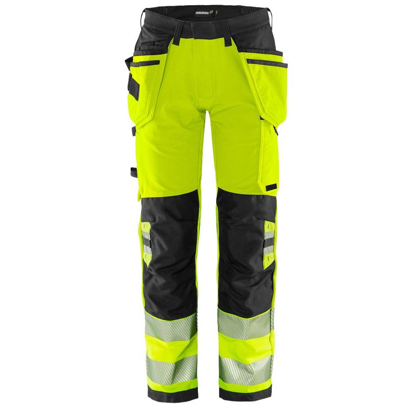 Fristads Varsel Green Hantverkarbyxa Stretch 2644 GSTP Klass 2 Varselgul/Svart
