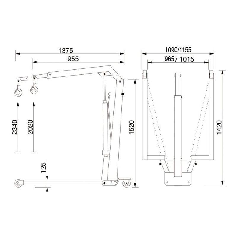AC Hydraulic verkstadskran WJN10-EUR