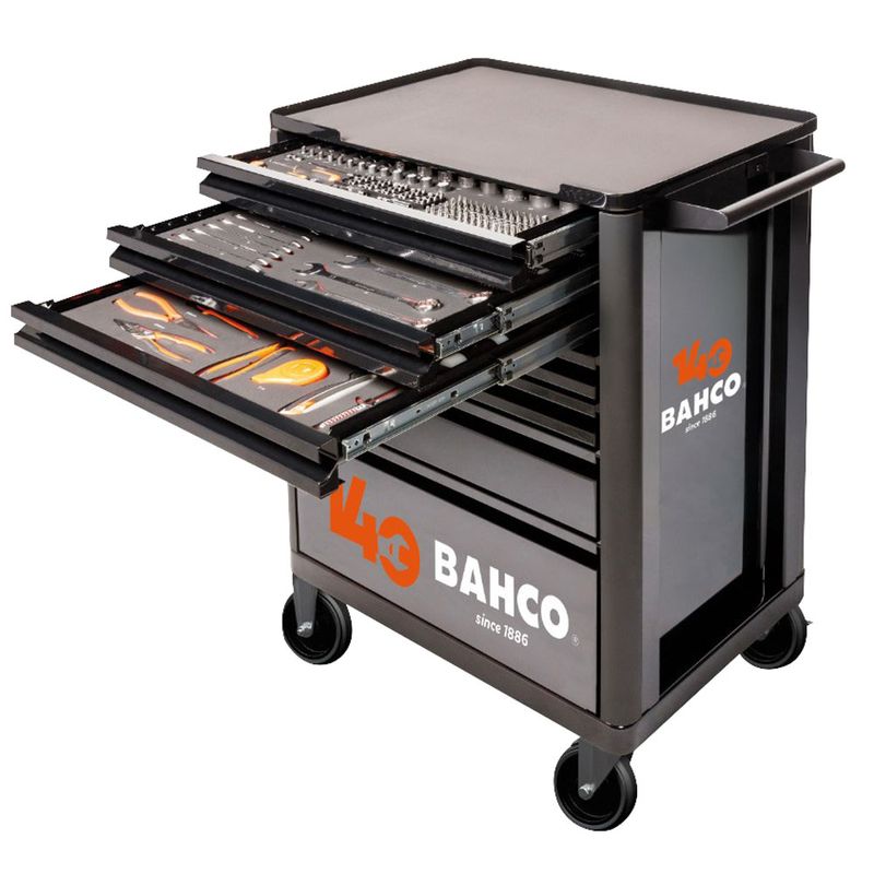 Bahco 1472K7BKFFSD140 verktygsvagn 7-lådor 216-delar