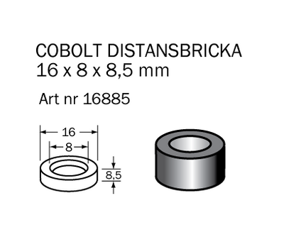Cobolt Distansring 16x8x8,5 mm