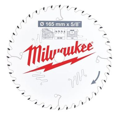 Milwaukee Cirkelsågklinga CSB P W 165 x 5/8 x 1.6 x 40ATB