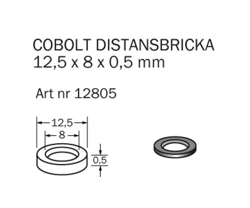 Cobolt Shims-bricka 12,5x8x0,5 mm