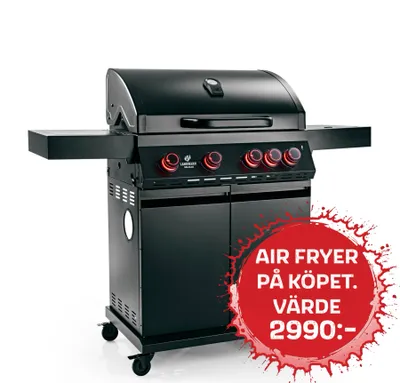 Landmann Cool Black Classic 4.1 gasolgrill med kokplatta