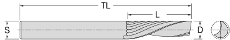 Cobolt Spiralfräs D=6 L=38 TL=76 S=6