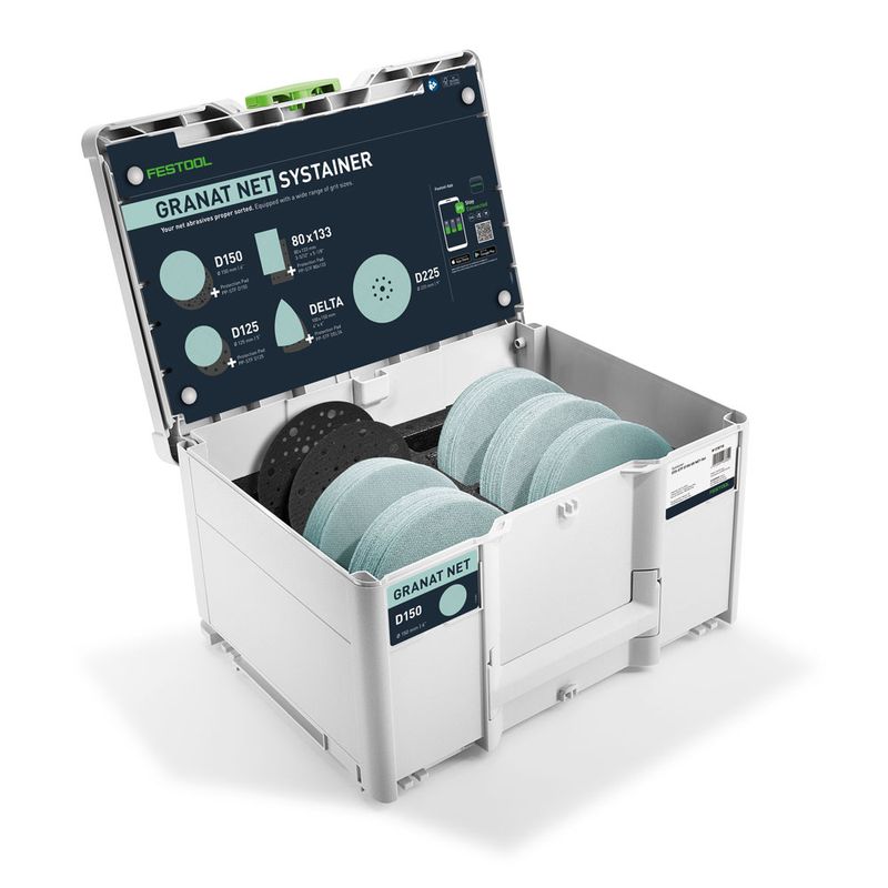 Festool Slippappers-Systainer³ Granat Net D150 GR NET SYS