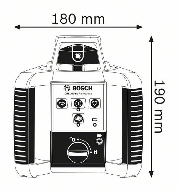 Bosch GRL 300 HV Rotationslaser med mottagare, fjärrkontroll & hållare