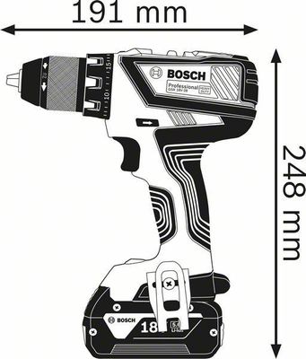 Bosch GSR 18V-28 Borr-/Skruvdragare 18V L-BOXX (2x5,0ah)