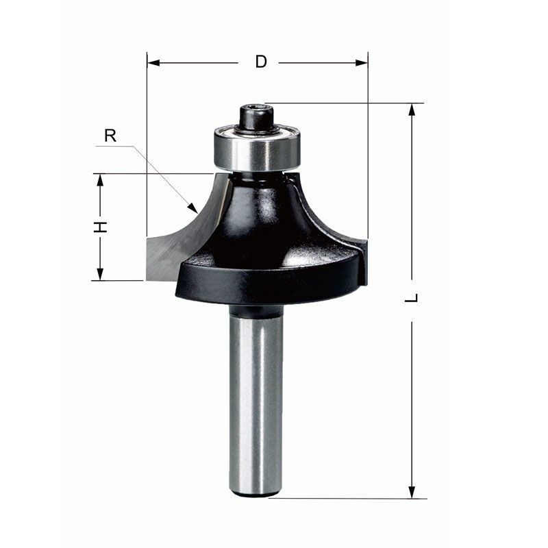 Delver Avrundningsfräs D=22.2 H=11.1 L=54 R=4.8 S=8