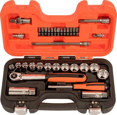 Bahco SL34 Hylsnyckelsats 1/4" 3/8" 34-delar