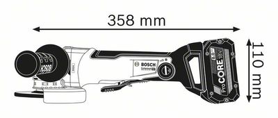 Bosch GWX 18V-10 PSC Vinkelslip 125mm 18V X-LOCK L-BOXX (Utan batterier)