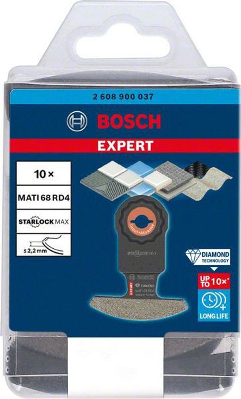 Bosch Expert Corner Blade MATI 68 RD4 blad för mulitverktyg, 10 delar, 68 x 30 mm