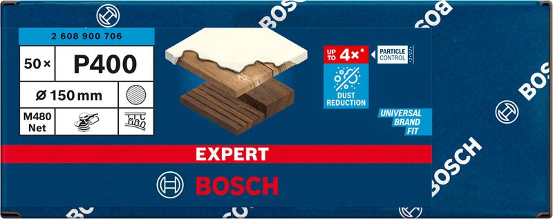 Bosch Expert M480 slipnät för excenterslipar 150mm för trä, trä med färg och gips