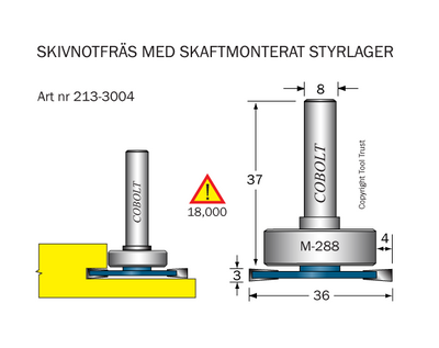 Cobolt Skivnotfräs L3 F4 D36 S8