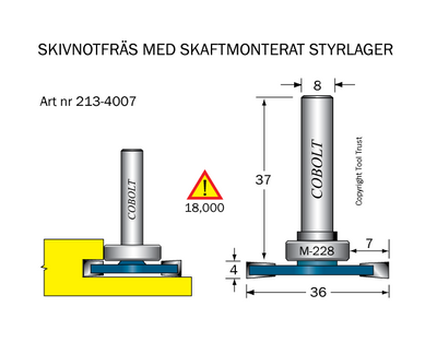 Cobolt Skivnotfräs L4 F7 D36 S8