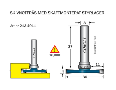 Cobolt Skivnotfräs L4 F11 D36 S8