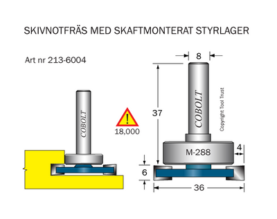 Cobolt Skivnotfräs L6 F4 D36 S8