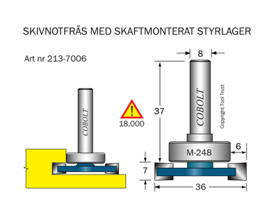 Cobolt Skivnotfräs L7 F6 D36 S8
