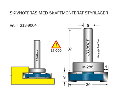 Cobolt Skivnotfräs L9 F4 D36 S8