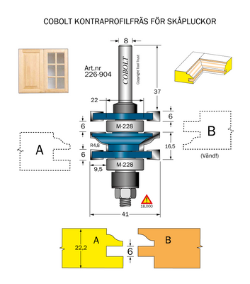 Cobolt Kontraprofilfräs R4,8 D41 not 6 S8