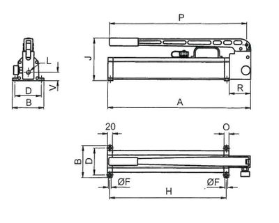 Euro Press Pack handpump 1600 bar 4,3 liter för skruvspännare