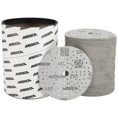 Mirka Iridium Slippapper Autochanger-kassett 150 mm Grip 121 hål 250-pack