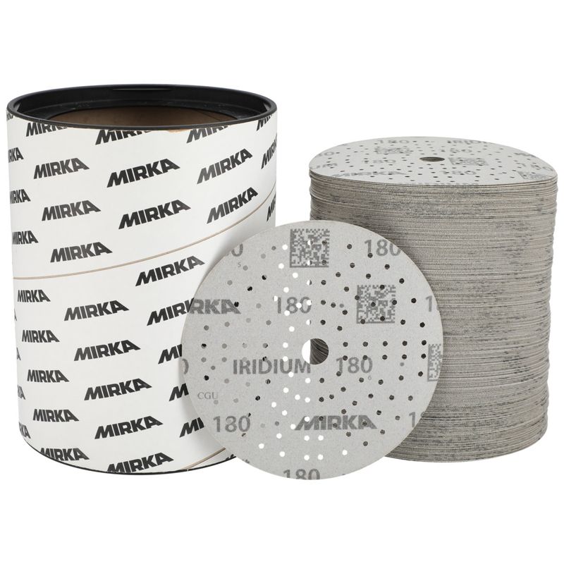 Mirka Iridium Slippapper Autochanger-kassett 150 mm Grip 121 hål 250-pack