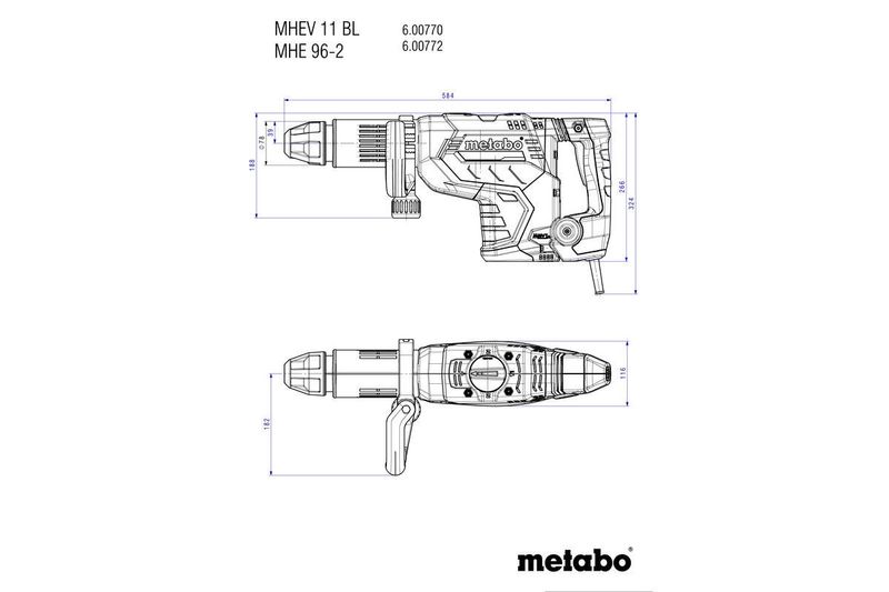 Metabo MHEV 11 BL Mejselhammare SDS-MAX 18 joule