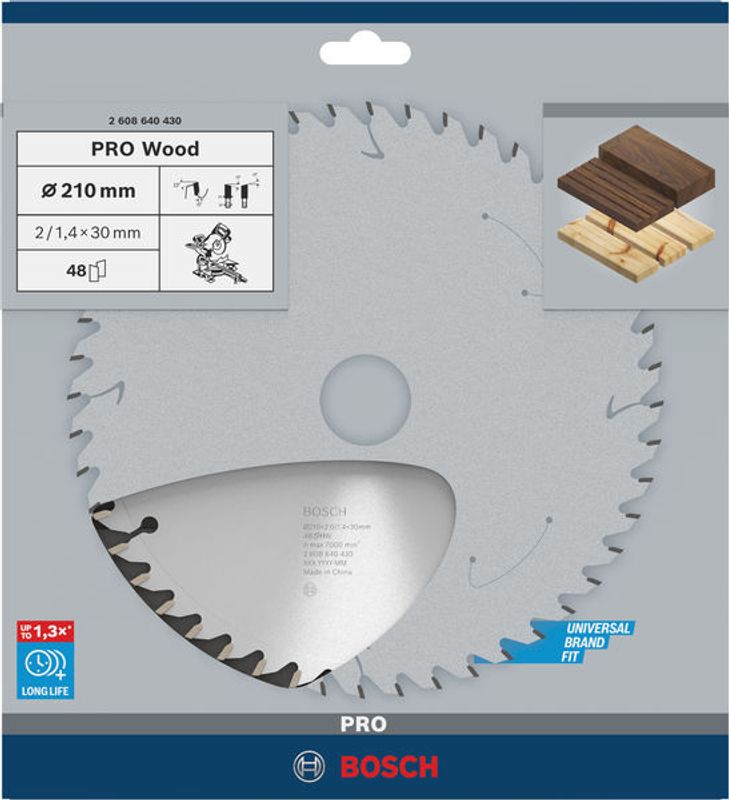 Bosch Sågklinga 210mm 48T Optiline (Fin Trä)
