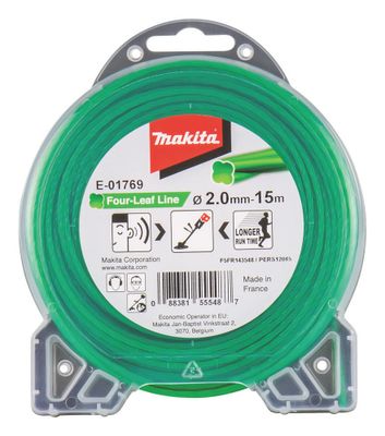 Makita E-01769 Trimmertråd 2,0 mm x 15 m Fyrklöverprofil