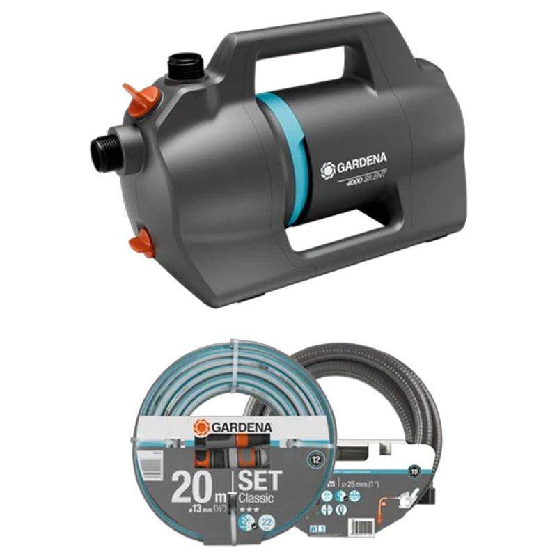 Gardena 4100 Silent Set trädgårdspump komplett