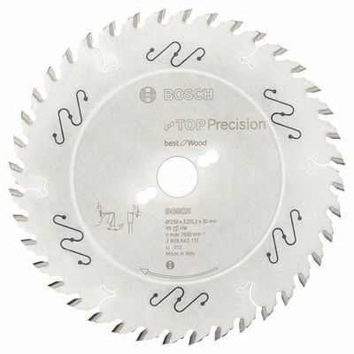 Bosch Sågklinga Top Precision 250mm x 40T